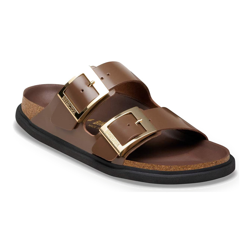 BIRKENSTOCK ARIZONA DROPLET BUCKLE HIGH SHINE LEATHER-CARAFE