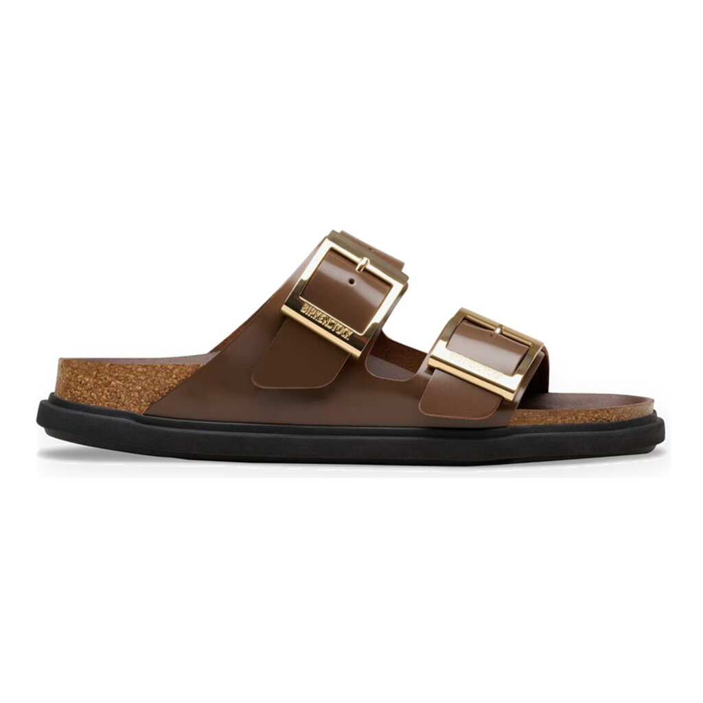 BIRKENSTOCK ARIZONA DROPLET BUCKLE HIGH SHINE LEATHER-CARAFE | BEND SHOE CO