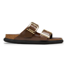 BIRKENSTOCK ARIZONA DROPLET BUCKLE HIGH SHINE LEATHER-CARAFE | BEND SHOE CO