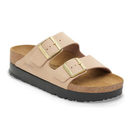 BIRKENSTOCK ARIZONA FLEX PLATFORM NUBUCK-SANDCASTLE