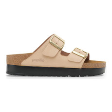 BIRKENSTOCK ARIZONA FLEX PLATFORM NUBUCK-SANDCASTLE | BEND SHOE CO