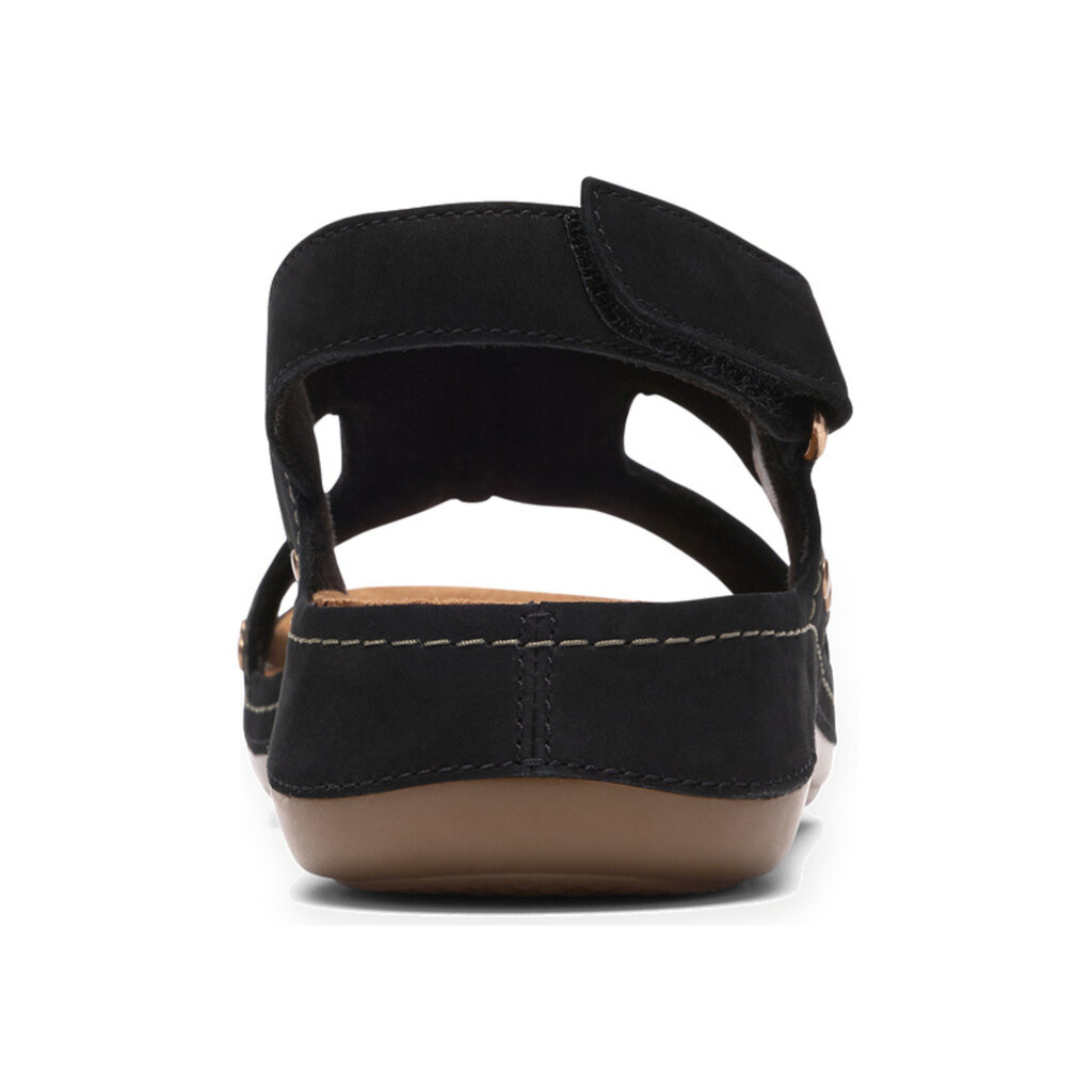 CLARKS WOMEN'S CECILY SUN-BLACK NUBUCK | BEND SHOE CO