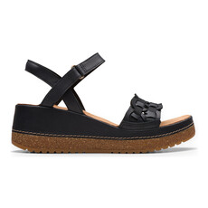 CLARKS WOMEN'S KASSANDA BAR  LEATHER-BLACK | BEND SHOE CO