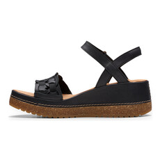 CLARKS WOMEN'S KASSANDA BAR  LEATHER-BLACK | BEND SHOE CO