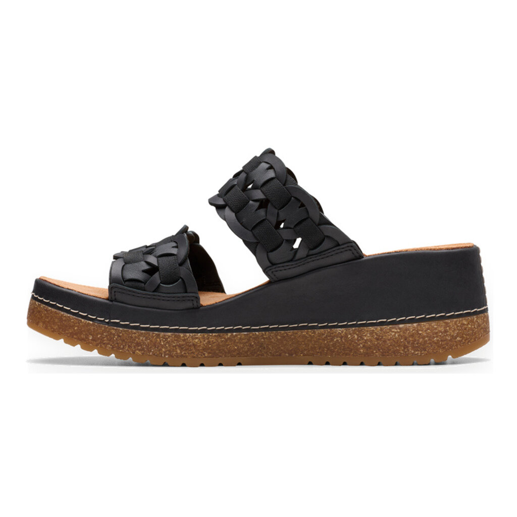 CLARKS WOMEN'S KASSANDA MULE-BLACK COMBI | BEND SHOE CO