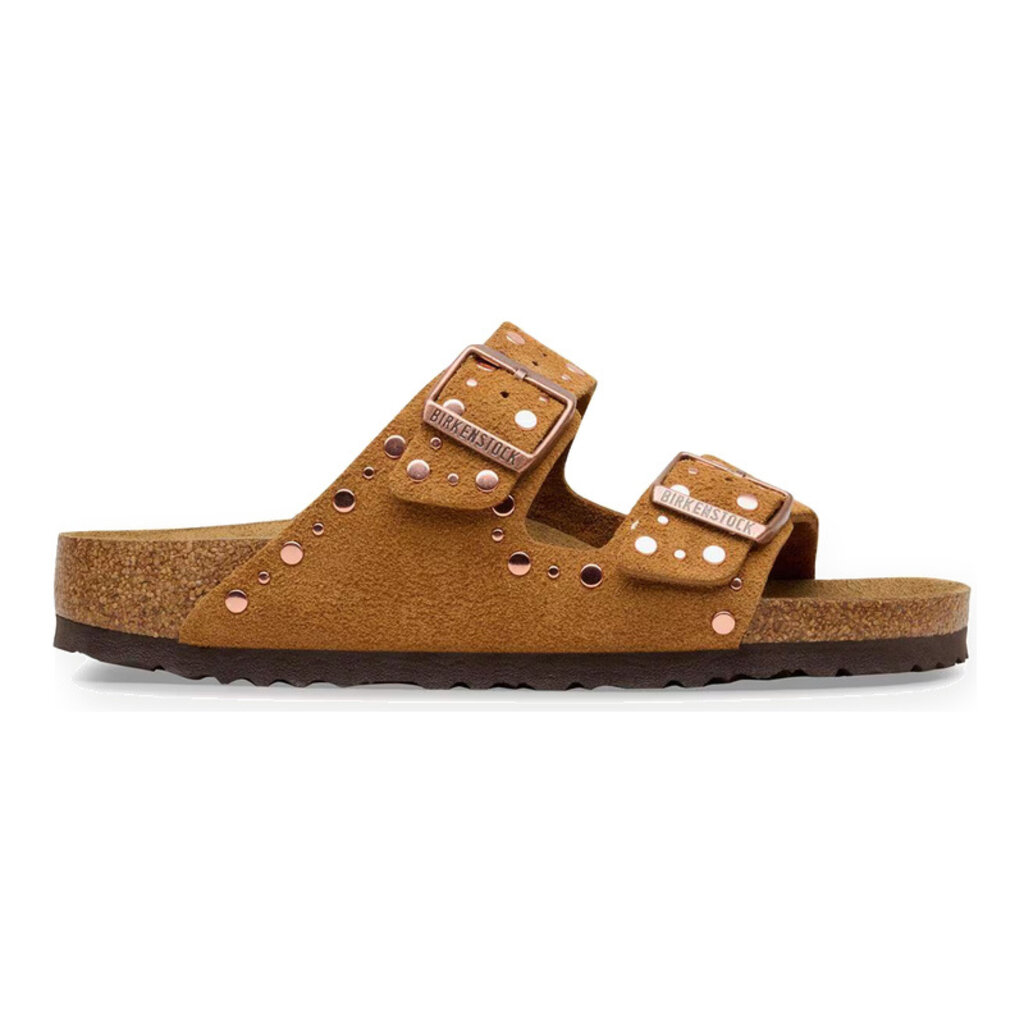 BIRKENSTOCK ARIZONA RIVETS SUEDE-MINK | BEND SHOE CO