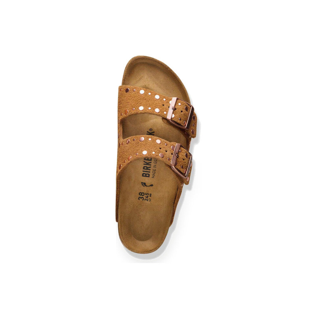 BIRKENSTOCK ARIZONA RIVETS SUEDE-MINK | BEND SHOE CO