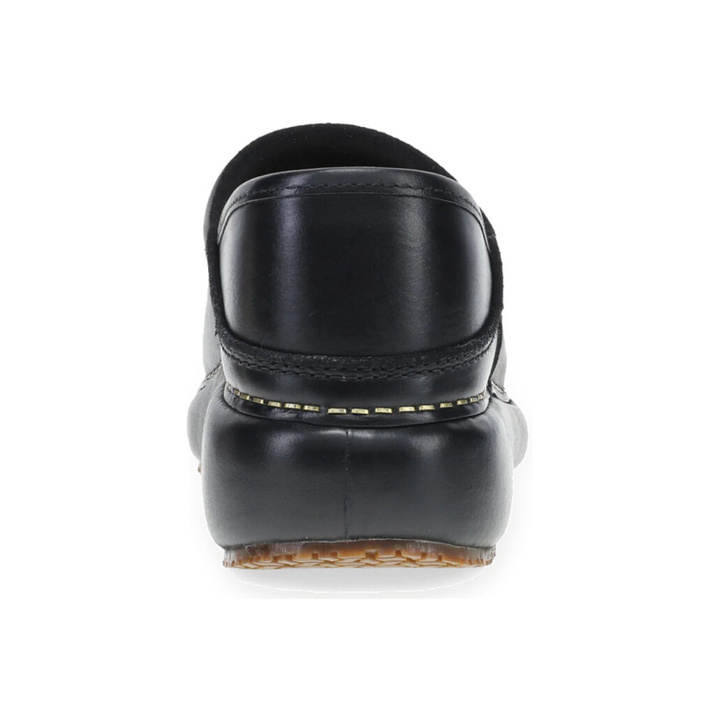 DANSKO WOMEN'S PLATFORM PRO CLOG BURNISHED NUBUCK-BLACK | BEND SHOE CO