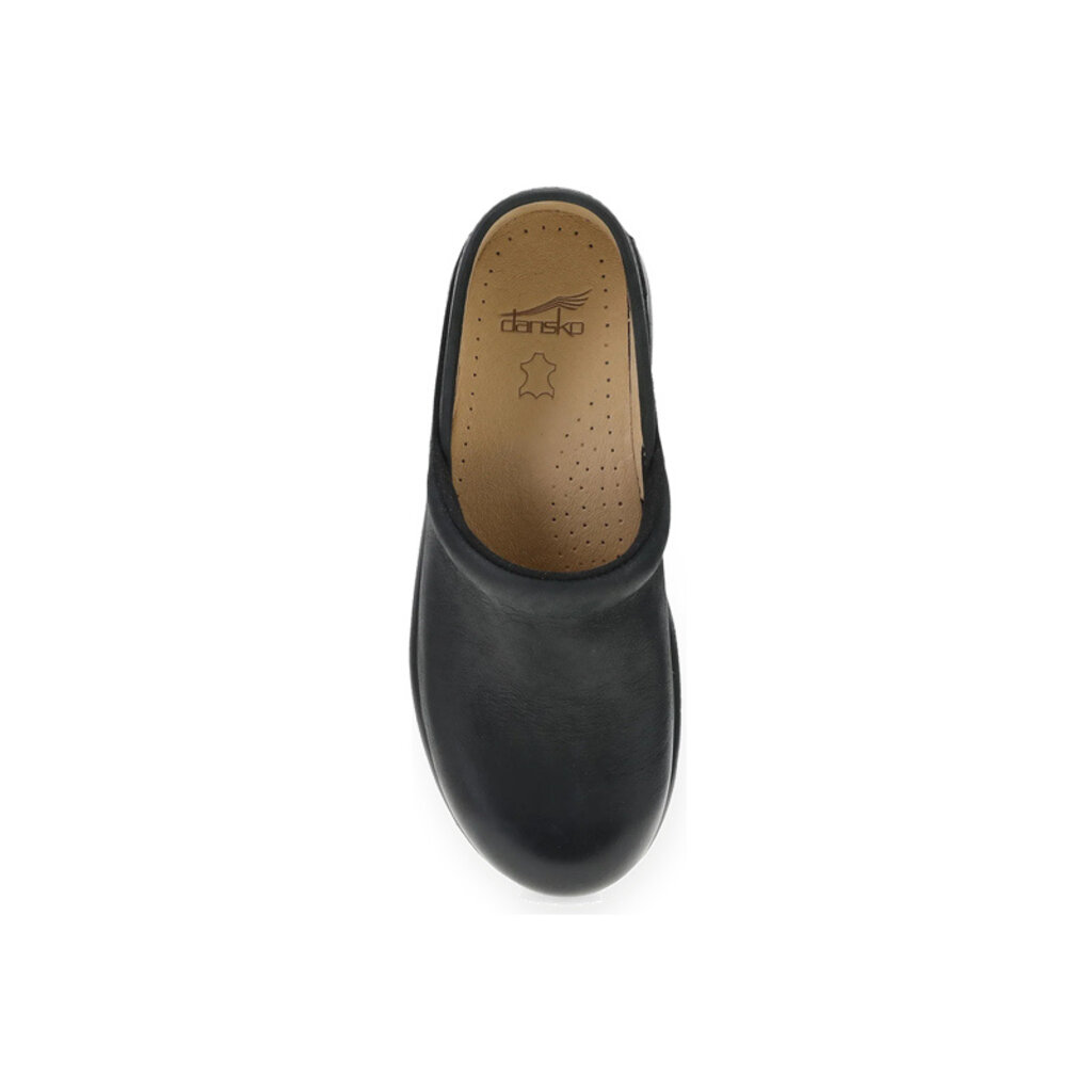 DANSKO WOMEN'S PLATFORM PRO CLOG BURNISHED NUBUCK-BLACK | BEND SHOE CO