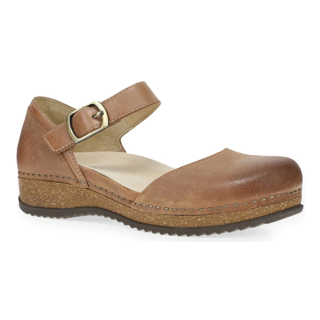 DANSKO WOMEN'S MAE BURNISHED SUEDE-TAN