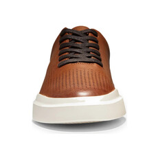 COLE HAAN MEN'S GRANDPRO RALLY LASER CUT SNEAKER BRITISH TAN/IVORY
