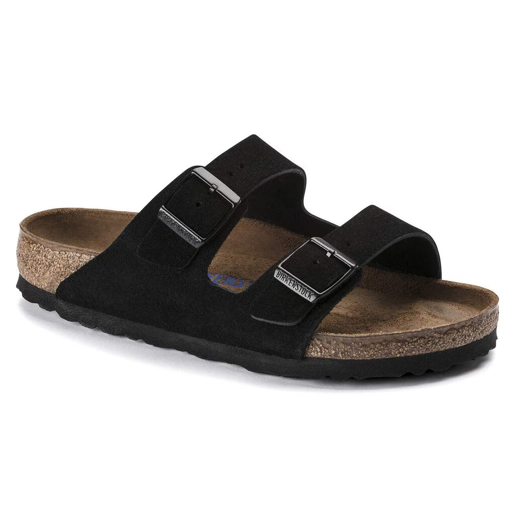 BIRKENSTOCK ARIZONA SOFT FOOTBED SUEDE LEATHER-BLACK SUEDE | BEND SHOE CO