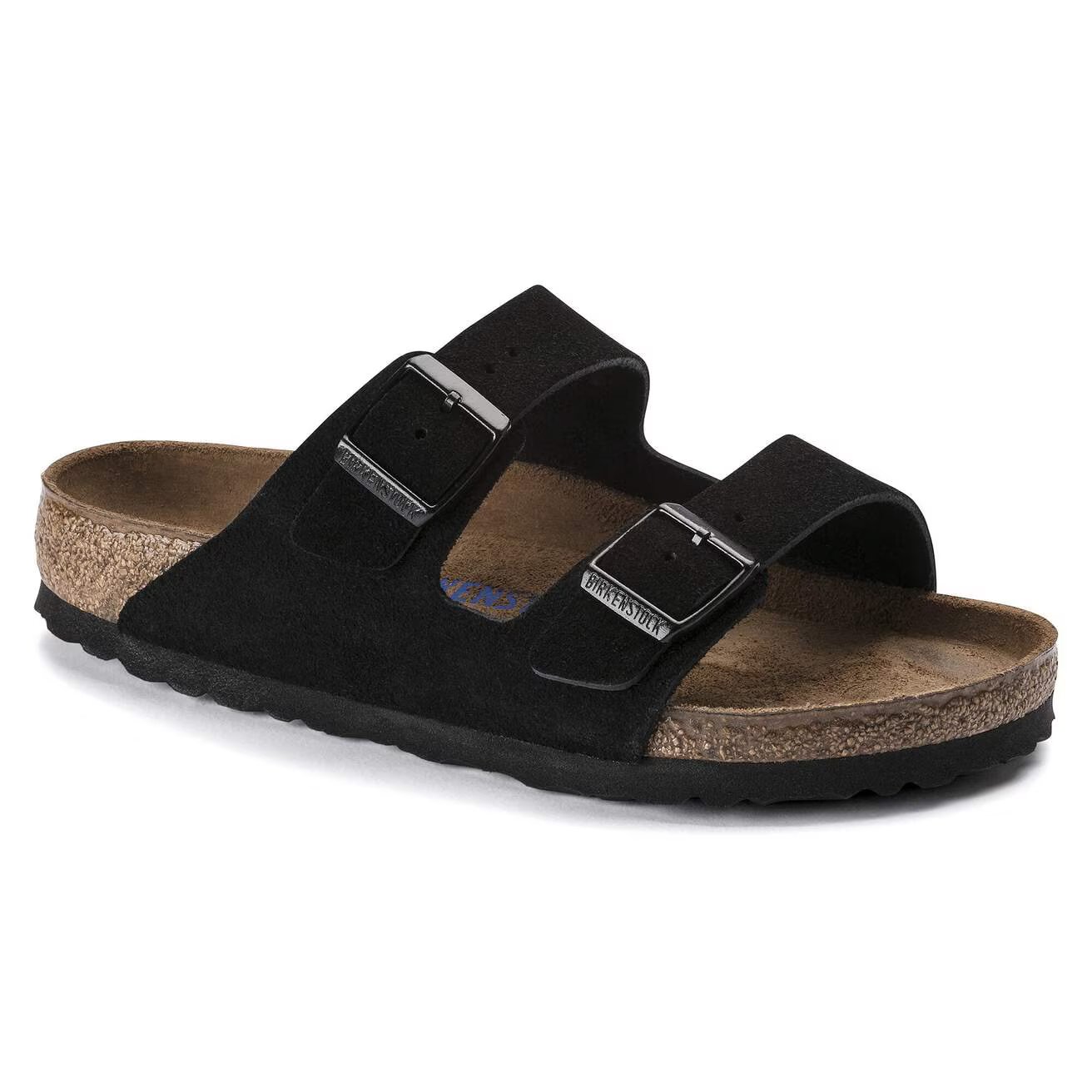 BIRKENSTOCK ARIZONA SOFT FOOTBED SUEDE LEATHER-BLACK SUEDE