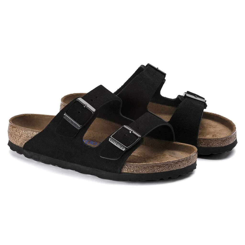 BIRKENSTOCK ARIZONA SOFT FOOTBED SUEDE LEATHER-BLACK SUEDE | BEND SHOE CO