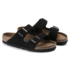 BIRKENSTOCK ARIZONA SOFT FOOTBED SUEDE LEATHER-BLACK SUEDE | BEND SHOE CO