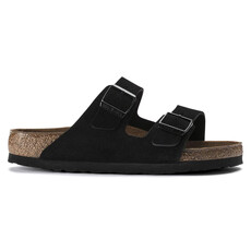 BIRKENSTOCK ARIZONA SOFT FOOTBED SUEDE LEATHER-BLACK SUEDE | BEND SHOE CO