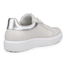 ECCO WOMEN'S SOFT 60 SNEAKER-WHITE/PURE SILVER | BEND SHOE CO