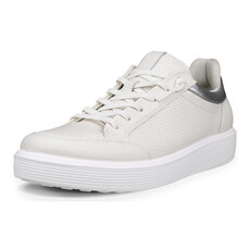 ECCO WOMEN'S SOFT 60 SNEAKER-WHITE/PURE SILVER | BEND SHOE CO