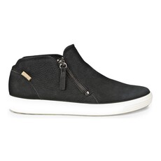 ECCO WOMEN'S SOFT 7 SIDE ZIP BOOTIE-BLACK | BEND SHOE CO