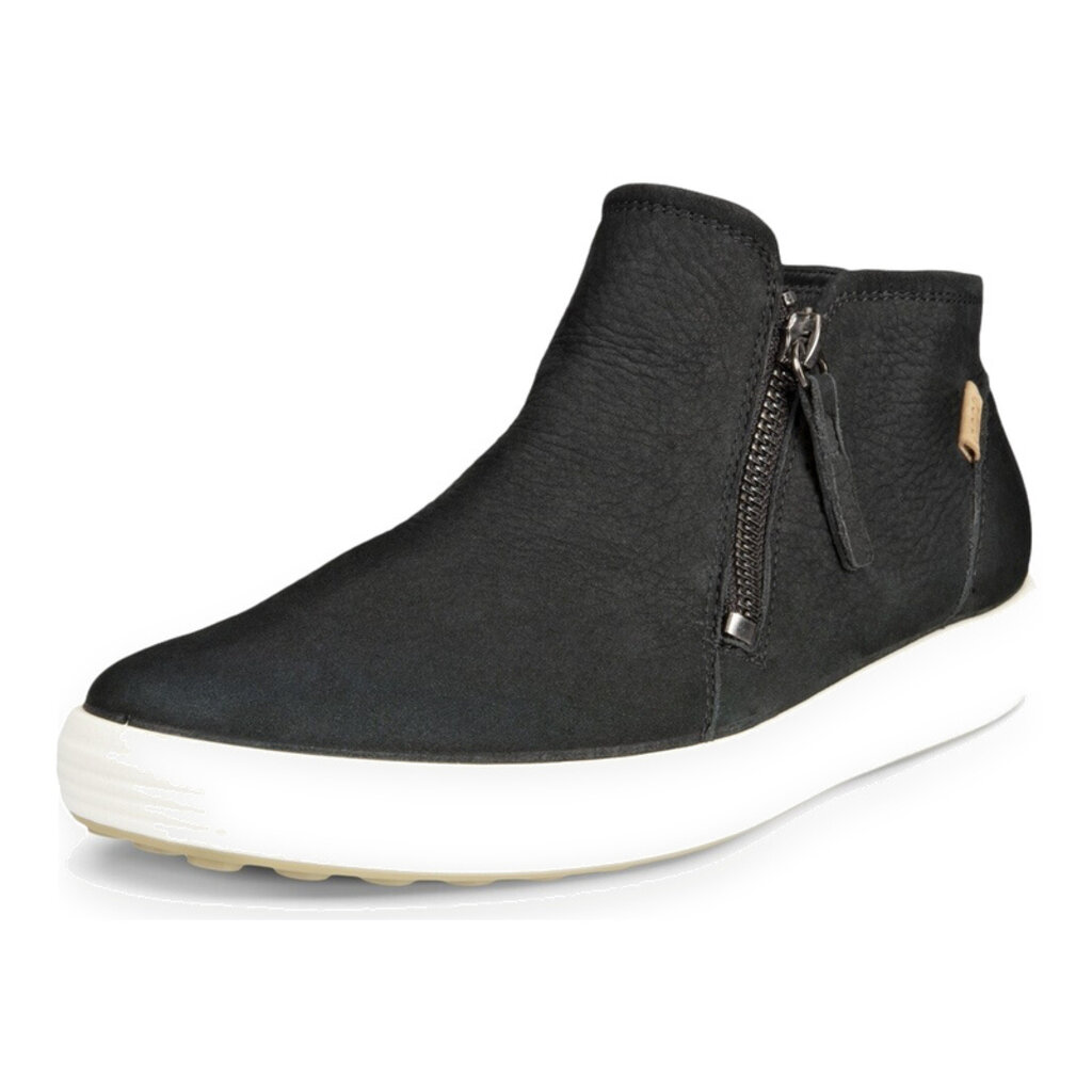 ECCO WOMEN'S SOFT 7 SIDE ZIP BOOTIE-BLACK | BEND SHOE CO