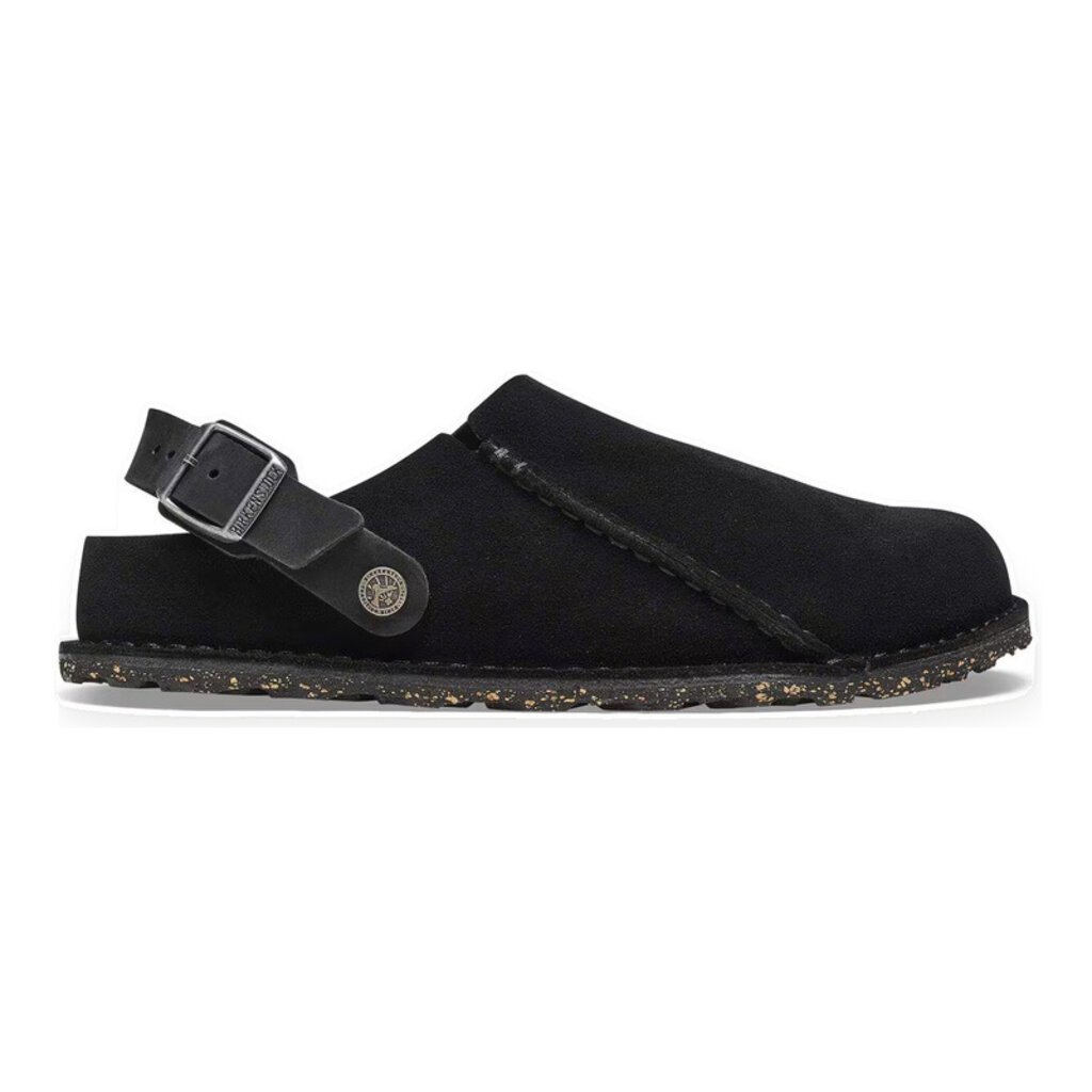 BIRKENSTOCK LUTRY SUEDE BLACK | BEND SHOE CO