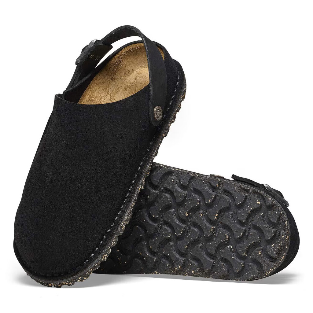 BIRKENSTOCK LUTRY SUEDE BLACK | BEND SHOE CO