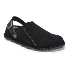 BIRKENSTOCK LUTRY SUEDE BLACK | BEND SHOE CO