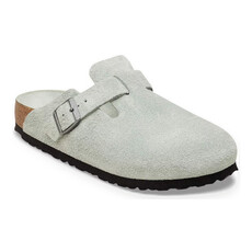 BIRKENSTOCK BOSTON SOFT FOOTBED SUEDE-PURE SAGE | BEND SHOE CO
