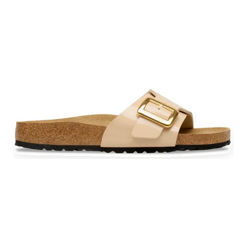 BIRKENSTOCK CATALINA LUXE BUCKLE BIRKO-FLOR PATENT-SAND | BEND SHOE CO