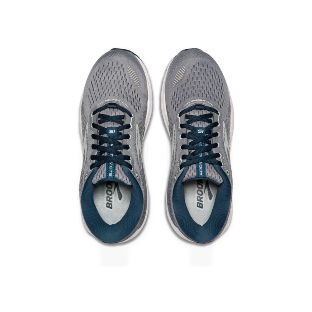 BROOKS WOMEN'S ADDICTION GTS 15 GREY/NAVY/AQUA 6.5 D