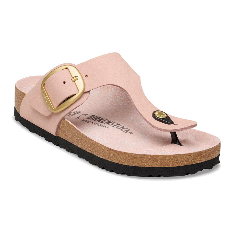 BIRKENSTOCK GIZEH BIG BUCKLE NUBUCK-SOFT PINK