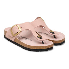 BIRKENSTOCK GIZEH BIG BUCKLE NUBUCK-SOFT PINK | BEND SHOE CO