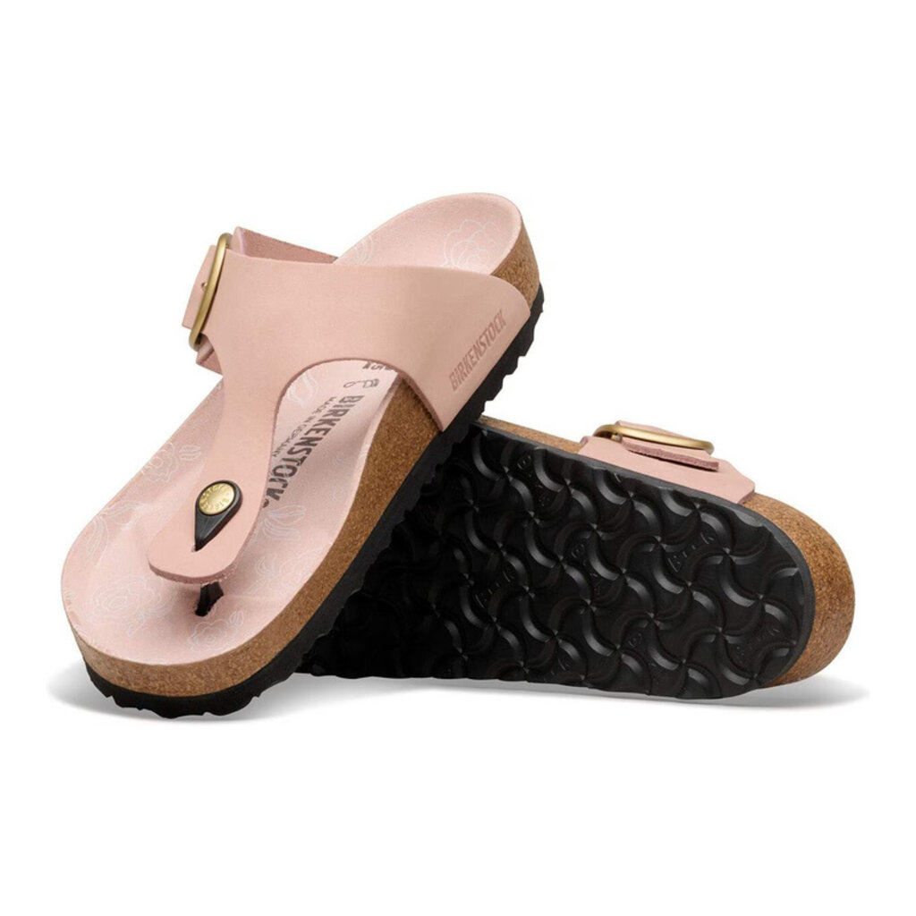 BIRKENSTOCK GIZEH BIG BUCKLE NUBUCK-SOFT PINK | BEND SHOE CO