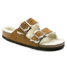 BIRKENSTOCK ARIZONA SHEARLING SUEDE LEATHER-MINK | BEND SHOE CO