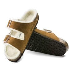 BIRKENSTOCK ARIZONA SHEARLING SUEDE LEATHER-MINK | BEND SHOE CO