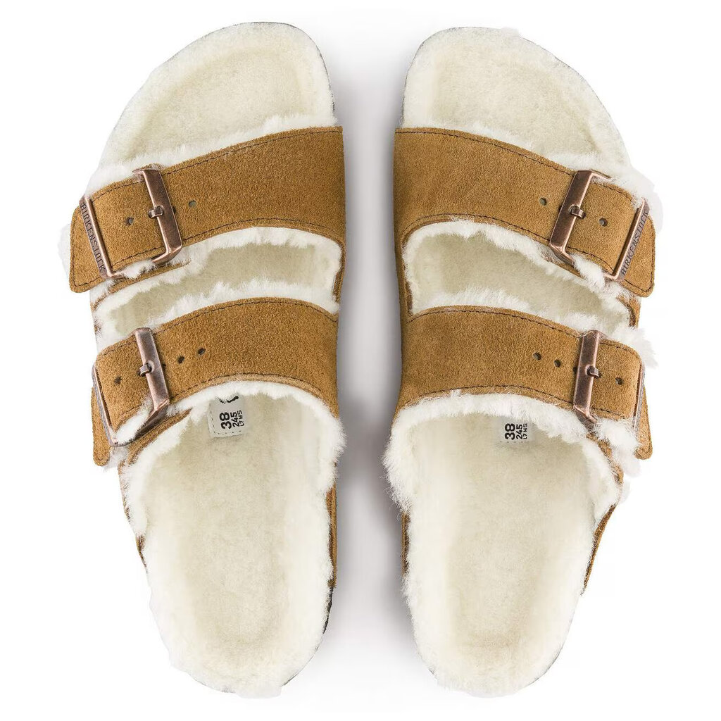 BIRKENSTOCK ARIZONA SHEARLING SUEDE LEATHER-MINK | BEND SHOE CO