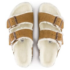 BIRKENSTOCK ARIZONA SHEARLING SUEDE LEATHER-MINK | BEND SHOE CO