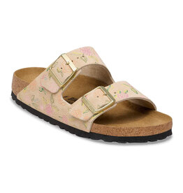 BIRKENSTOCK ARIZONA FLOWERS SUEDE-SANDCASTLE