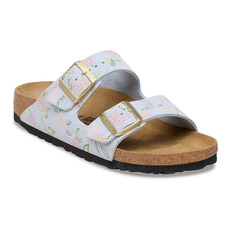 BIRKENSTOCK ARIZONA FLOWERS SUEDE-BABY BLUE | BEND SHOE CO
