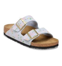 BIRKENSTOCK ARIZONA FLOWERS SUEDE-BABY BLUE