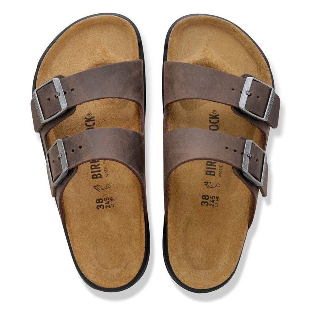 BIRKENSTOCK ARIZONA CROSS TOWN OILED LEATHER-HABANA | BEND SHOE CO