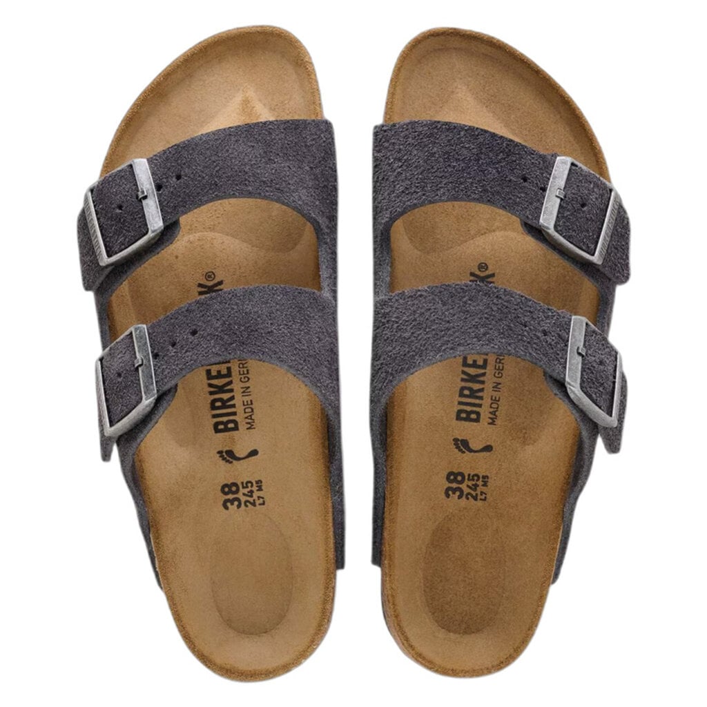 BIRKENSTOCK ARIZONA SUEDE-CHARCOAL | BEND SHOE CO