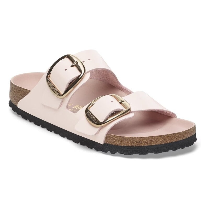 BIRKENSTOCK ARIZONA BIG BUCKLE HIGH SHINE LEATHER-LIGHT ROSE