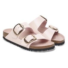 BIRKENSTOCK ARIZONA BIG BUCKLE HIGH SHINE LEATHER-LIGHT ROSE | BEND SHOE CO