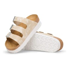 BIRKENSTOCK FLORIDA III FLEX PLATFORM FLOWERS NUBUCK-OYSTER | BEND SHOE CO