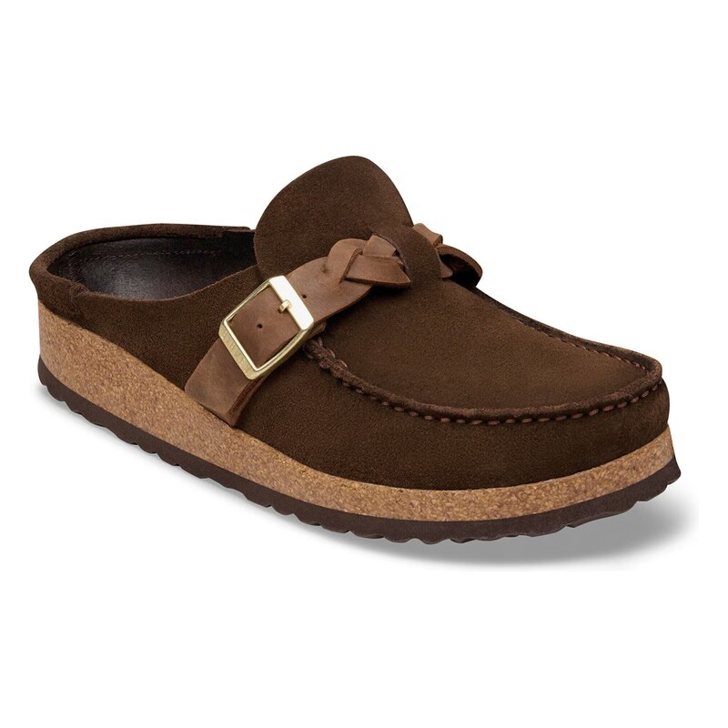 BIRKENSTOCK BUCKLEY BRAIDED SUEDE-CARAFE