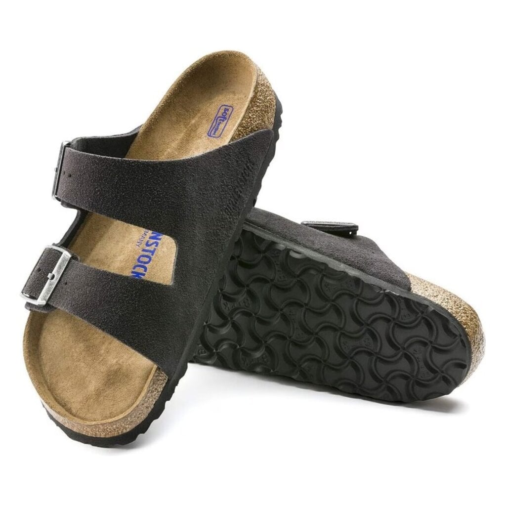 BIRKENSTOCK ARIZONA SOFT FOOTBED SUEDE LEATHER-VELVET GRAY | BEND SHOE CO