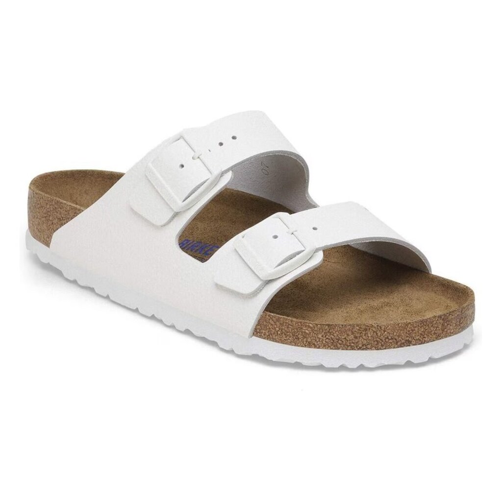 BIRKENSTOCK ARIZONA SOFT FOOTBED WHITE LEATHER | BEND SHOE CO
