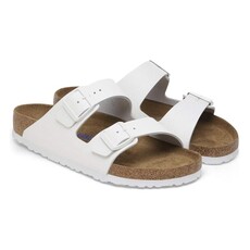BIRKENSTOCK ARIZONA SOFT FOOTBED WHITE LEATHER | BEND SHOE CO