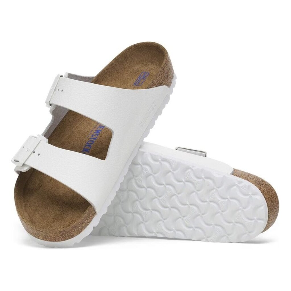 BIRKENSTOCK ARIZONA SOFT FOOTBED WHITE LEATHER | BEND SHOE CO